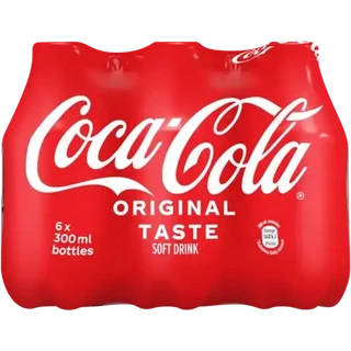Coca-Cola Original Taste Soft Drink 6 x 300ml