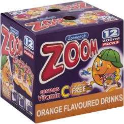 ZOOM Orange Flavoured Drinks 12 x 200ml