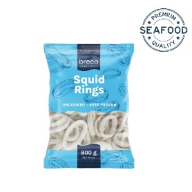 Breco Frozen Calamari Squid Rings 800g