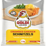 Goldi Chicken Frozen Crumbed Schnitzels 1kg