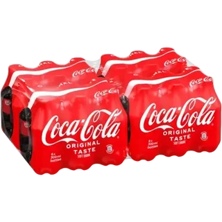 Coca-Cola Original Taste Soft Drink 250ml Bottles 4 x 6 Pack