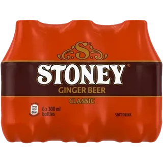 Stoney Classic Ginger Beer Soft Drink 6 x 300ml