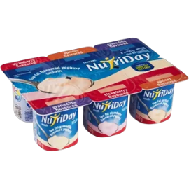 Danone NutriDay Strawberry, Apricot & Granadilla Flavoured Low Fat Smooth Yoghurt 6 x 100g