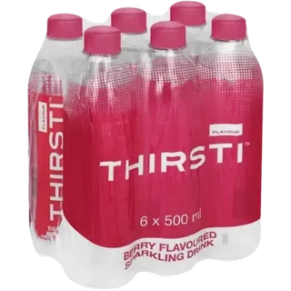 Thirsti Berry Flavoured Sparkling Drinks 6 x 500ml