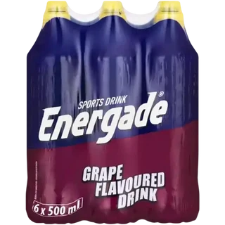 Energade Grape Flavoured Sports Drink 6 x 500ml