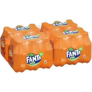 Fanta Orange Flavoured Sparkling Soft Drink Bottles 24 x 300ml