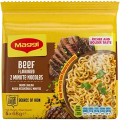 Maggi Beef Flavoured 2 Minute Noodles 5 x 68g
