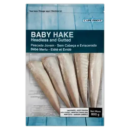 Cape Point Frozen Headless & Gutted Baby Hake 800g