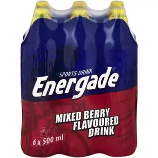 Energade Mixed Berry Flavoured Sports Drink 6 x 500ml