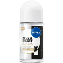 NIVEA Black & White Invisible Silky Smooth Anti-Perspirant Roll-On 50ml